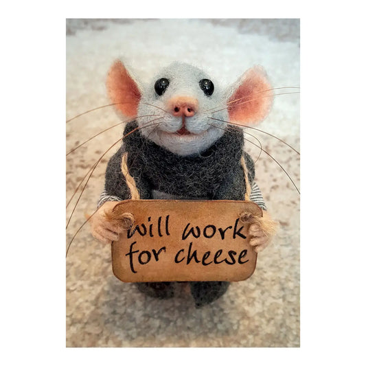 Tiny Squee Mousies Card - Will Work For Cheese