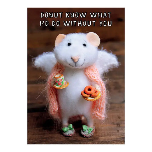Tiny Squee Mousies Card - Donut Know What I'd Do Without You