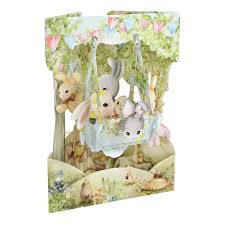 Swing Cards - Rabbits On A Swing Boat