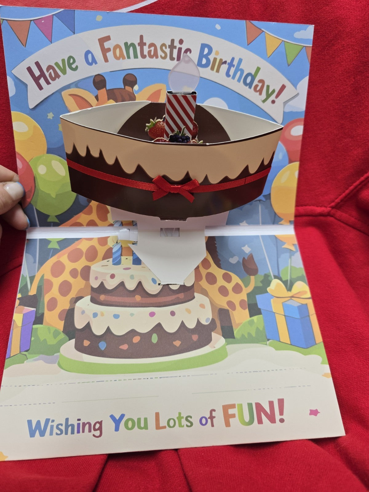 Premium Musical Birthday Card Children Audio Sound Pop Up Cake And Light And...